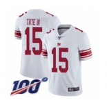 Youth New York Giants #15 Golden Tate III White Vapor Untouchable Limited Player 100th Season Football Jersey