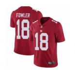 Youth New York Giants #18 Bennie Fowler Red Limited Red Inverted Legend Football Jersey