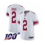 Youth New York Giants #2 Aldrick Rosas White Vapor Untouchable Limited Player 100th Season Football Jersey