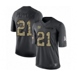 Youth New York Giants #21 Jabrill Peppers Limited Black 2016 Salute to Service Football Jersey