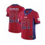 Youth New York Giants #21 Jabrill Peppers Limited Red Rush Drift Fashion Football Jersey