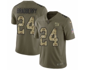 Youth New York Giants #24 James Bradberry Olive Camo Stitched Limited 2017 Salute To Service Jersey