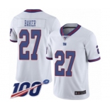 Youth New York Giants #27 Deandre Baker Limited White Rush Vapor Untouchable 100th Season Football Jersey