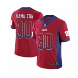 Youth New York Giants #30 Antonio Hamilton Limited Red Rush Drift Fashion Football Jersey