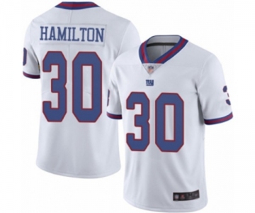 Youth New York Giants #30 Antonio Hamilton Limited White Rush Vapor Untouchable Football Jersey