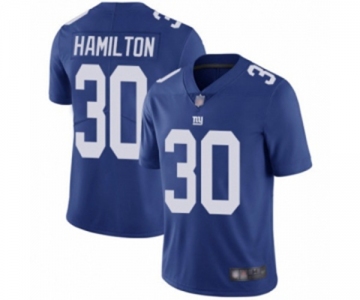 Youth New York Giants #30 Antonio Hamilton Royal Blue Team Color Vapor Untouchable Limited Player Football Jersey