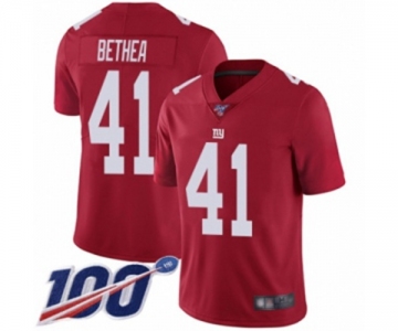 Youth New York Giants #41 Antoine Bethea Red Limited Red Inverted Legend 100th Season Football Jersey