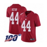 Youth New York Giants #44 Doug Kotar Red Limited Red Inverted Legend 100th Season Football Jersey