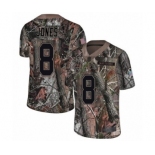 Youth New York Giants #8 Daniel Jones Limited Camo Rush Realtree Football Jersey