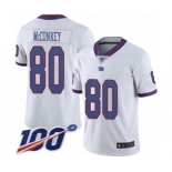 Youth New York Giants #80 Phil McConkey Limited White Rush Vapor Untouchable 100th Season Football Jersey