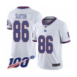 Youth New York Giants #86 Darius Slayton Limited White Rush Vapor Untouchable 100th Season Football Jersey