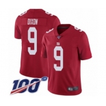 Youth New York Giants #9 Riley Dixon Red Limited Red Inverted Legend 100th Season Football Jersey