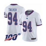 Youth New York Giants #94 Dalvin Tomlinson Limited White Rush Vapor Untouchable 100th Season Football Jersey