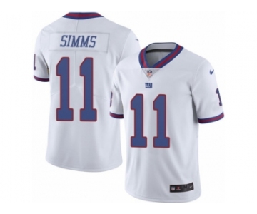 Youth Nike New York Giants #11 Phil Simms Limited White Rush NFL Jersey