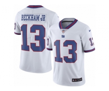 Youth Nike New York Giants #13 Odell Beckham Jr Limited White Rush NFL Jersey