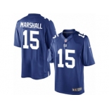 Youth Nike New York Giants #15 Brandon Marshall Limited Royal Blue Team Color NFL Jersey