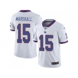 Youth Nike New York Giants #15 Brandon Marshall White Stitched NFL Limited Rush Jersey