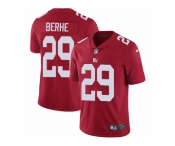 Youth Nike New York Giants #29 Nat Berhe Vapor Untouchable Limited Red Alternate NFL Jersey