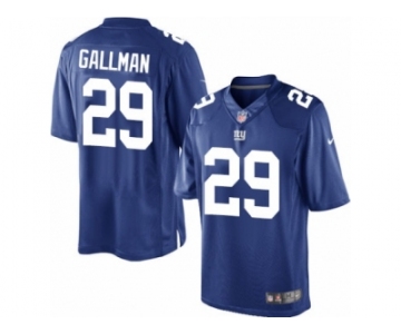 Youth Nike New York Giants #29 Wayne Gallman Limited Royal Blue Team Color NFL Jersey