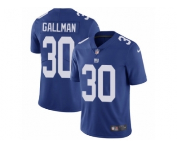 Youth Nike New York Giants #30 Wayne Gallman Vapor Untouchable Limited Royal Blue Team Color NFL Jersey