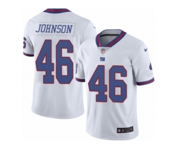 Youth Nike New York Giants #46 Will Johnson Limited White Rush NFL Jersey