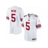 Youth Nike New York Giants #5 Davis Webb Limited White NFL Jersey