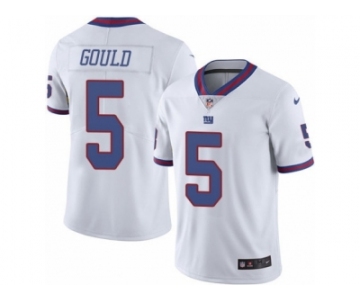 Youth Nike New York Giants #5 Robbie Gould Limited White Rush NFL Jersey