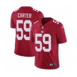 Youth Nike New York Giants #59 Lorenzo Carter Red Alternate Vapor Untouchable Elite Player NFL Jersey