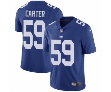 Youth Nike New York Giants #59 Lorenzo Carter Royal Blue Team Color Vapor Untouchable Elite Player NFL Jersey