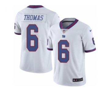 Youth Nike New York Giants #6 Logan Thomas Limited White Rush NFL Jersey