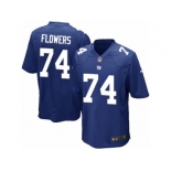 Youth Nike New York Giants #74 Ereck Flowers Game Royal Blue Team Color NFL Jersey