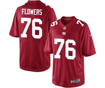 Youth Nike New York Giants #76 Ereck Flowers Red Alternate NFL Jersey