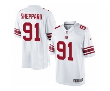 Youth Nike New York Giants #91 Kelvin Sheppard Limited White NFL Jersey