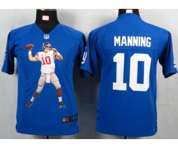 nike youth nfl jerseys new york giants #10 manning blue[portrait fashion]