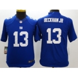 nike youth nfl jerseys new york giants #13 beckhamjr blue[nike]