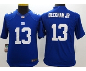 nike youth nfl jerseys new york giants #13 beckhamjr blue[nike]