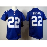 nike youth nfl jerseys new york giants #22 wilson blue[nike]