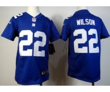 nike youth nfl jerseys new york giants #22 wilson blue[nike]