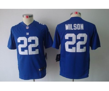 nike youth nfl jerseys new york giants #22 wilson white[nike limited]