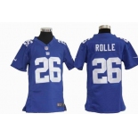 nike youth nfl jerseys new york giants #26 rolle blue[nike]