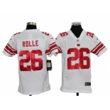 nike youth nfl jerseys new york giants #26 rolle white[nike]