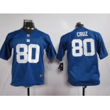 nike youth nfl jerseys new york giants #80 cruz blue[nike]