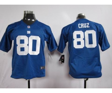 nike youth nfl jerseys new york giants #80 cruz blue[nike]