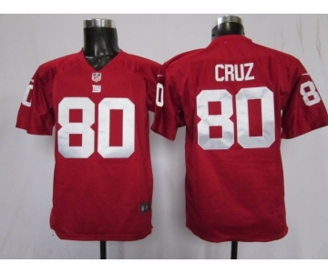 nike youth nfl jerseys new york giants #80 cruz red[nike limited]