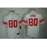 nike youth nfl jerseys new york giants #80 cruz white[nike limited]