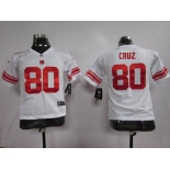 nike youth nfl jerseys new york giants #80 cruz white[nike]