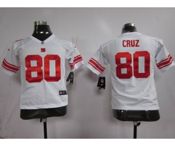 nike youth nfl jerseys new york giants #80 cruz white[nike]