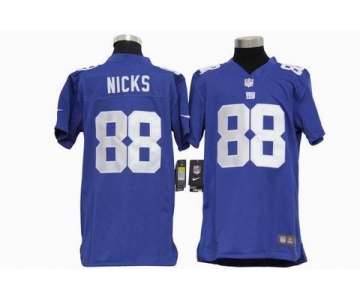 nike youth nfl jerseys new york giants #88 nicks blue[nike]