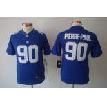 nike youth nfl jerseys new york giants #90 pierre.paul blue[nike limited]