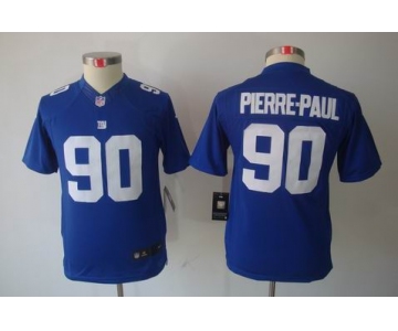 nike youth nfl jerseys new york giants #90 pierre.paul blue[nike limited]